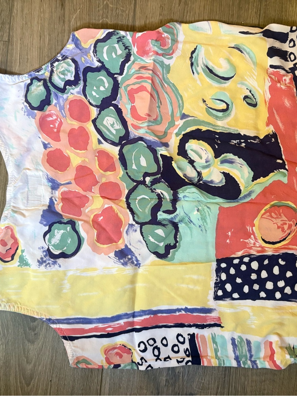Paris Blues Multicolor Abstract Floral Tank Top